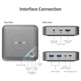 USB-C Multitask Mini Dock with Conference Speaker - 4K HDMI - Mini Docking station - USB-C Docking station