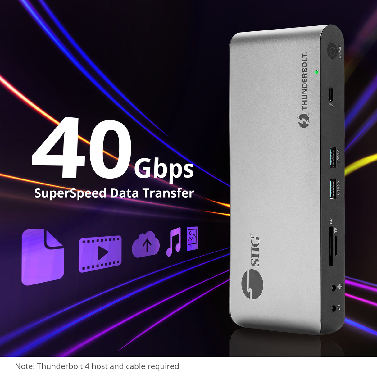 Quad Display Thunderbolt 4 Docking Station & PD- Single 8K30Hz/4K144Hz- Quad 4K60Hz (HDMI / DP / 2x USB-C Thunderbolt 4)- Windows & Mac M1/M2/M3 Pro/Max Compatible