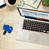 SuperSpeed USB 3.0 4-Port Hub - Cobalt Blue