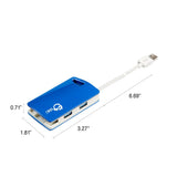 SuperSpeed USB 3.0 4-Port Hub - Cobalt Blue