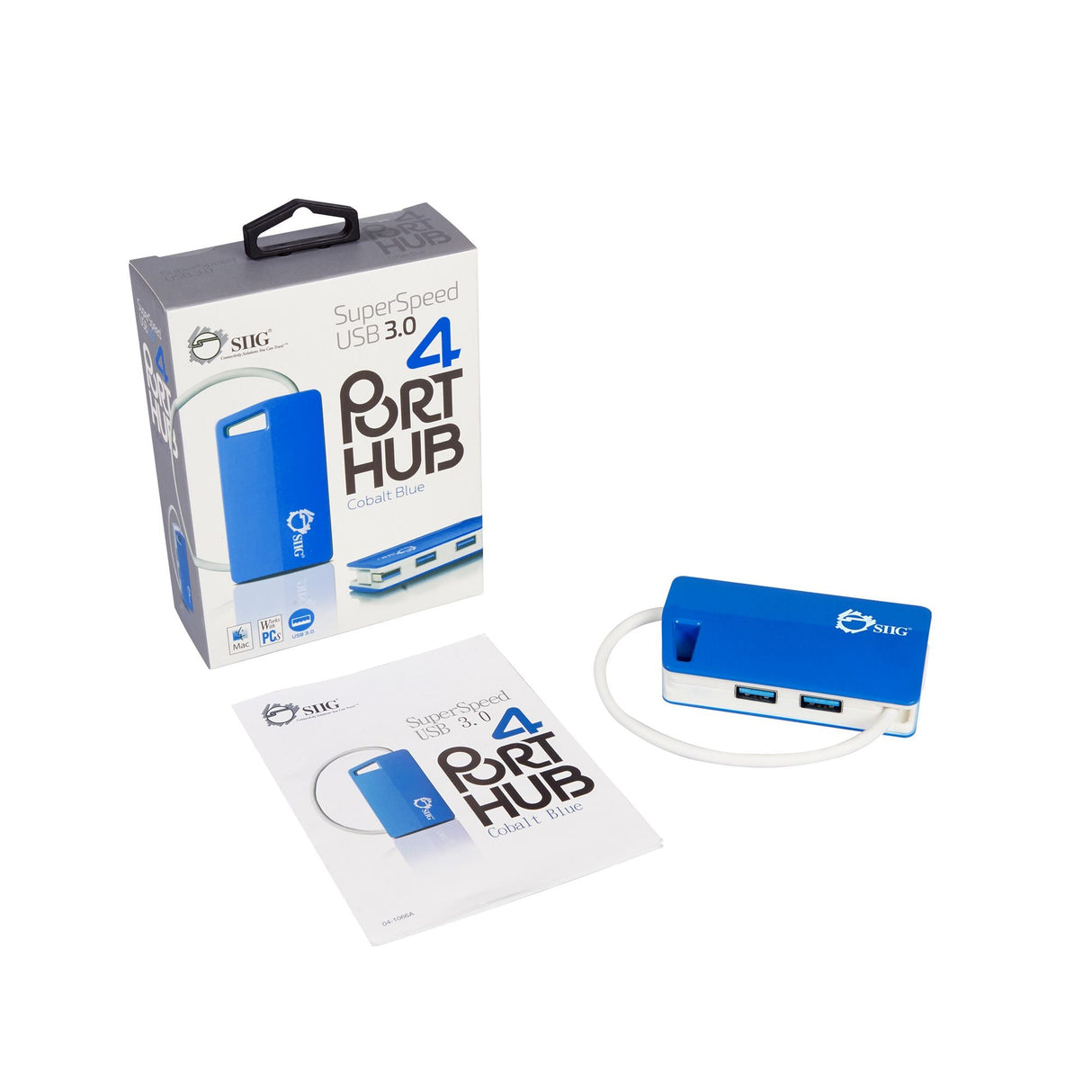 SuperSpeed USB 3.0 4-Port Hub - Cobalt Blue