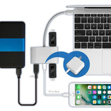 USB-C to 4-Port USB 3.0 Hub with PD Charging - 3A/1C
