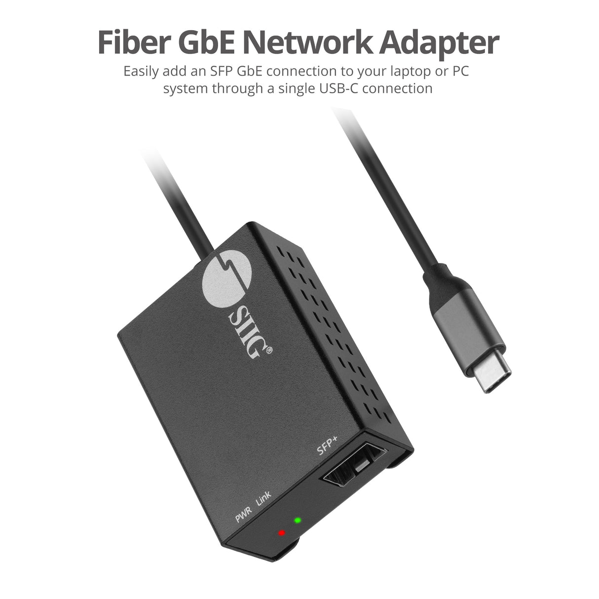 USB-C to SFP Fiber Gigabit Ethernet Adapter - TAA compliant