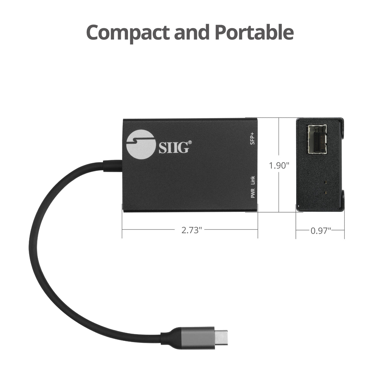 USB-C to SFP Fiber Gigabit Ethernet Adapter - TAA compliant