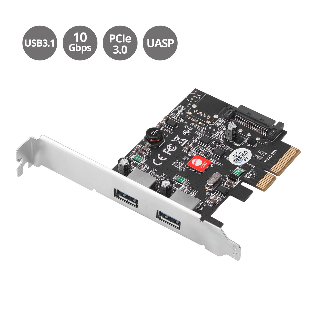 USB 3.1 2-Port PCIe Host Adapter - Type-A