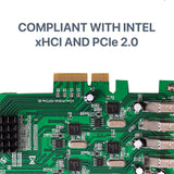 SIIG 4 Port USB 3.0 (USB 3.2 Gen 1) PCIe Card with 4 Dedicated 5Gbps Channels - Quad Core 20Gbps - UASP - SATA Power - Low Profile PCIe Adapter Card