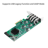 SIIG 4 Port USB 3.0 (USB 3.2 Gen 1) PCIe Card with 4 Dedicated 5Gbps Channels - Quad Core 20Gbps - UASP - SATA Power - Low Profile PCIe Adapter Card