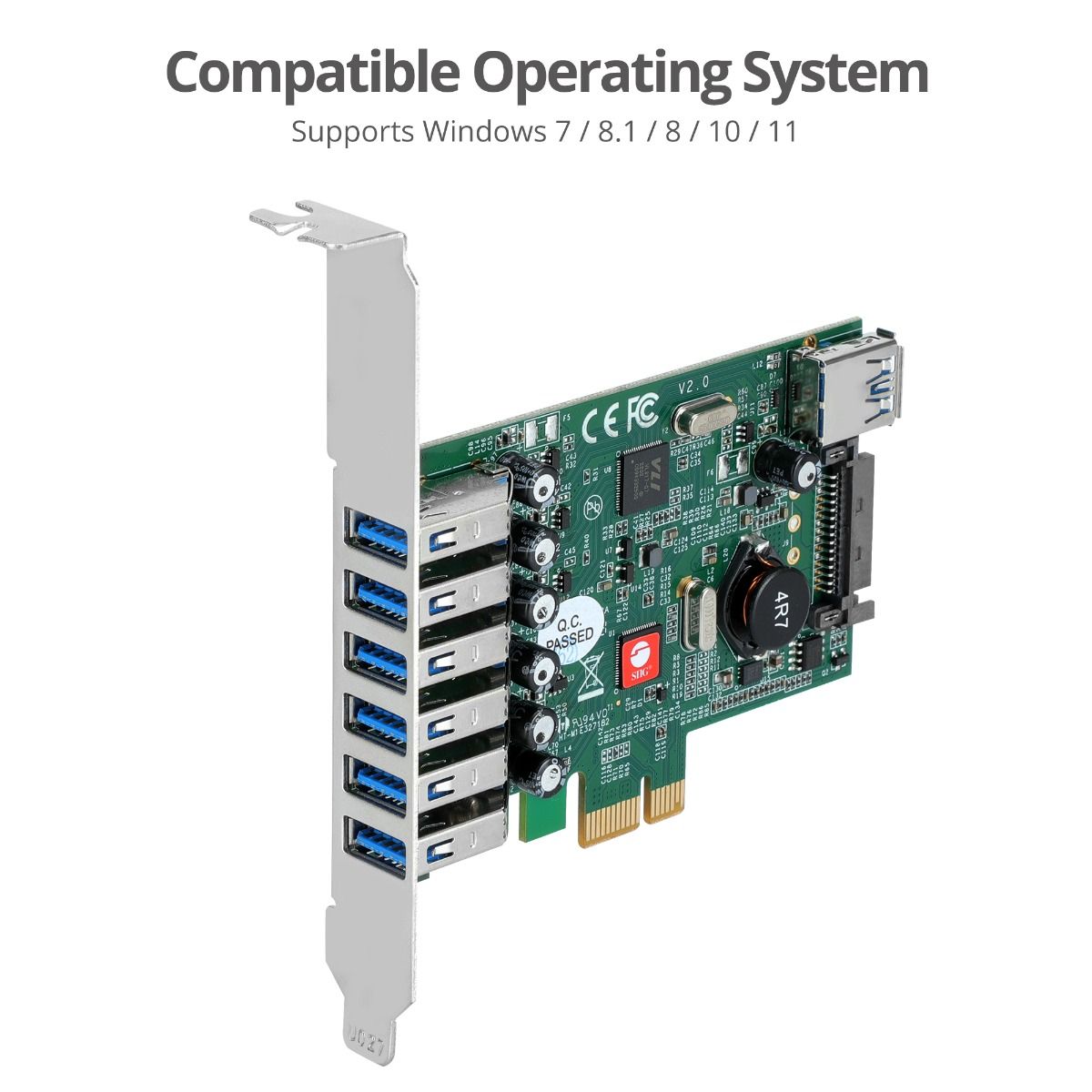 DP USB 3.0 7-Port PCIe i/e