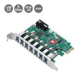 USB 3.0 7-Port PCIe Host Card