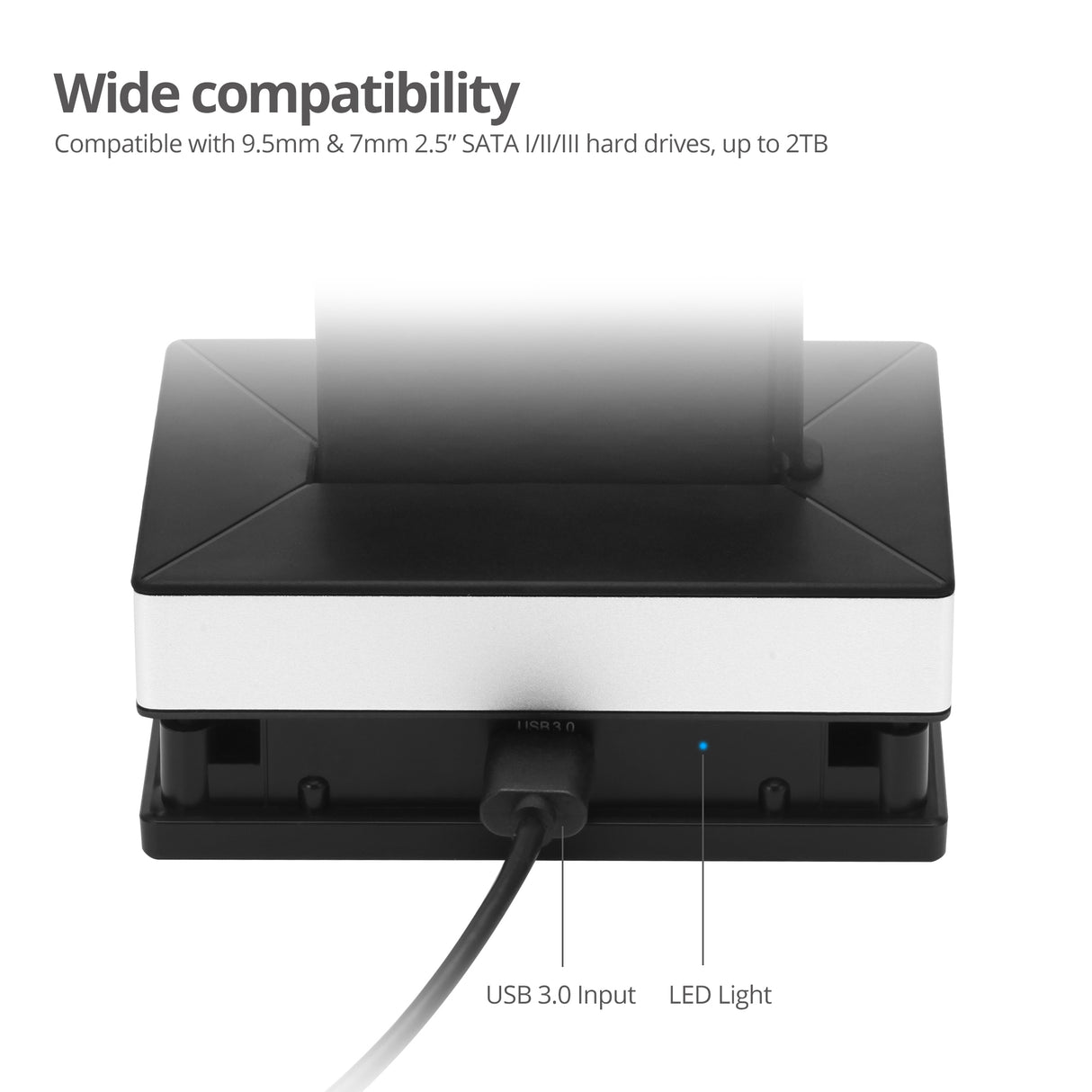 USB 3.0 to 2.5" SSD/HDD Storage Enclosure, SATA III, Up to 5Gbps