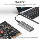 USB 3.2 Gen 2x2 Type-C 20G NVMe SSD Enclosure