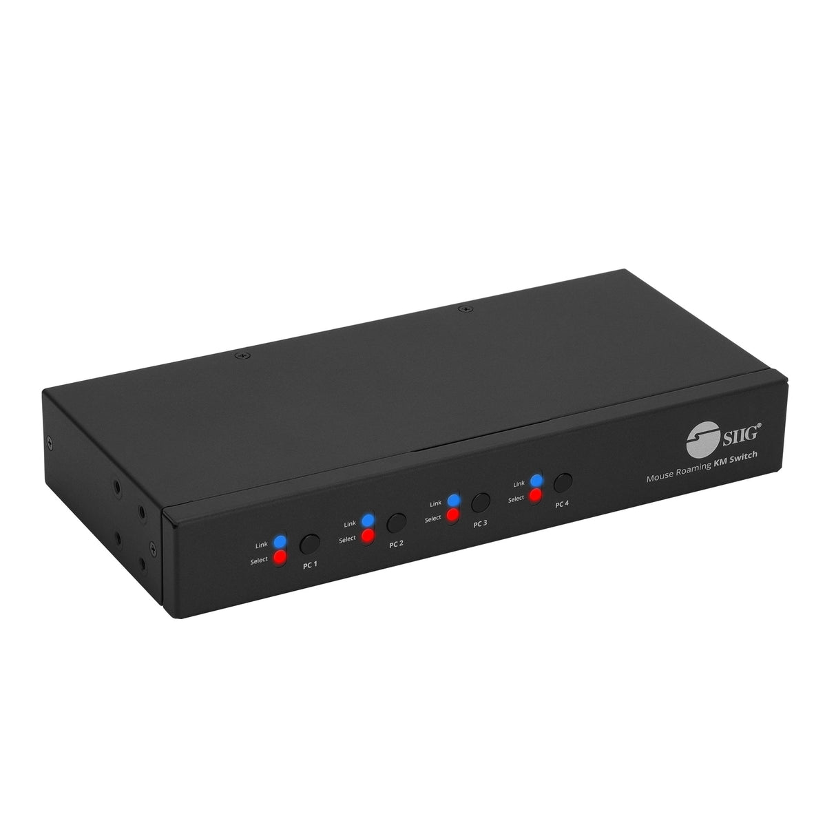 4-Port Roaming KM Switch with USB 2.0 Hub, TAA Complaint