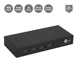 4-Port Roaming KM Switch with USB 2.0 Hub, TAA Complaint