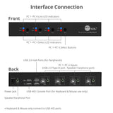 4-Port Roaming KM Switch with USB 2.0 Hub, TAA Complaint