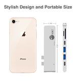 Dual USB-C Hub HDMI with Card Reader and PD Adapter – Silver