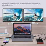 Dual USB-C Hub HDMI with Card Reader and PD Adapter - Space Gray
