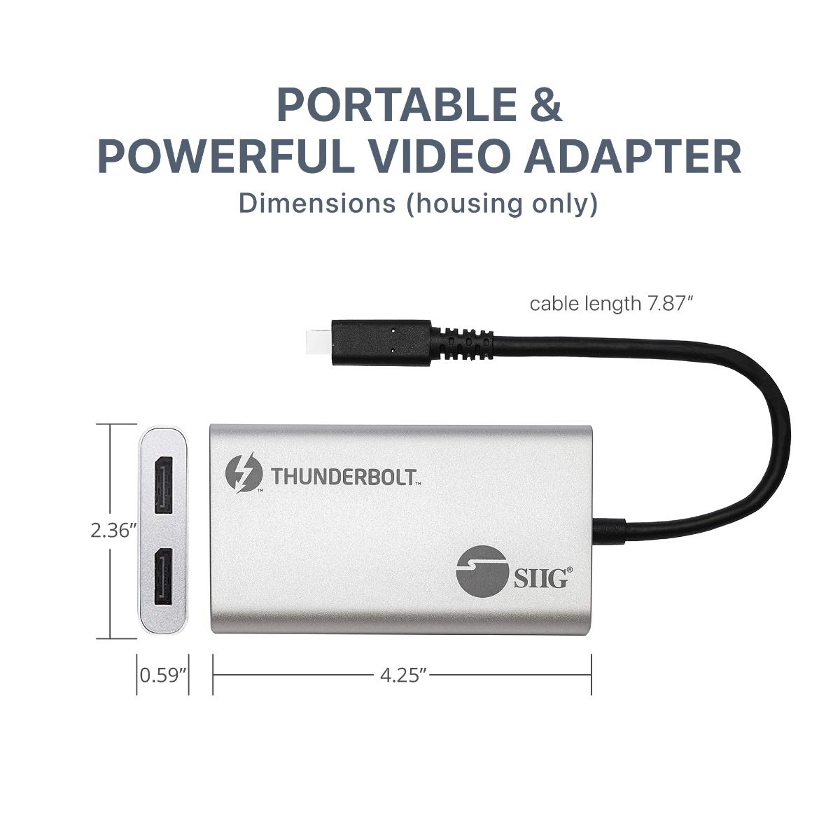 Thunderbolt 3 to Dual DP 1.2 Adapter