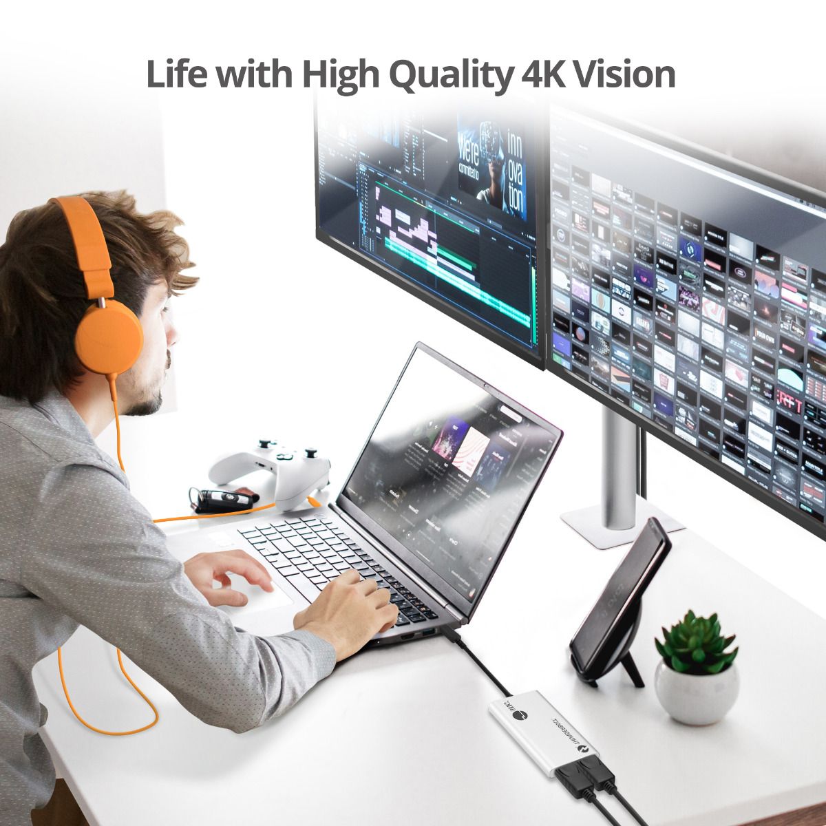 Thunderbolt 3 to Dual DP 1.2 Adapter