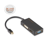 Mini DisplayPort to 4K HDMI/DVI/VGA 3-in-1 Adapter