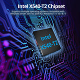 Dual Port 10G Ethernet Network PCI Express - Intel X540-T2 - PCI Express 2.0 x8 - Windows