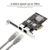 Dual 2.5G 4-Speed Multi-Gigabit Ethernet PCIe Card