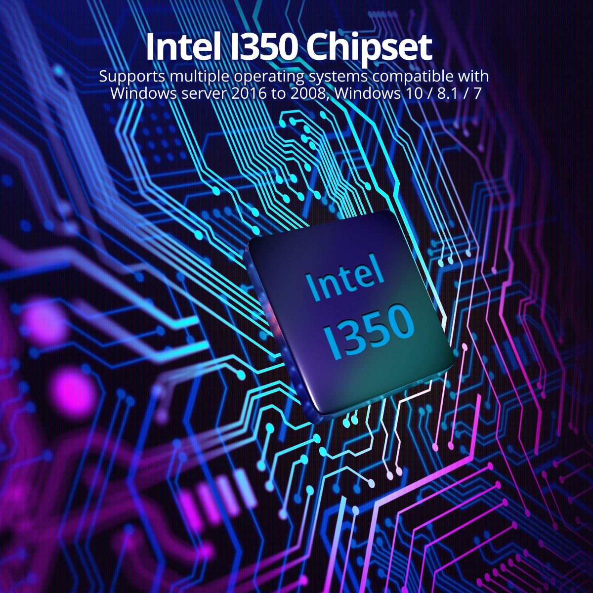 4-Port Gigabit Ethernet with PoE PCIe Card - Intel I350