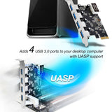 USB 3.0 4-Port (Ext) PCIe Host Card
