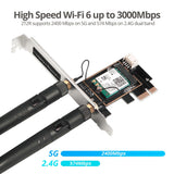 WiFi 6 Dual Band Ethernet PCIe Card - AX3000