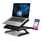 Adjustable Riser Stand Holder for Laptop & Smart Phone, Fits Laptop Size up to 17", Max Load 22Ibs, 9-level tilt adjustment, Foldable