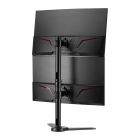 Freestanding Adjusting Vertical Dual Monitor Steel Stand- 17" to 32"- Max Load 19.8 lbs Each