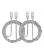 Zinc Alloy USB-C to USB-C Charging & Sync Braided Cable - 3.3ft