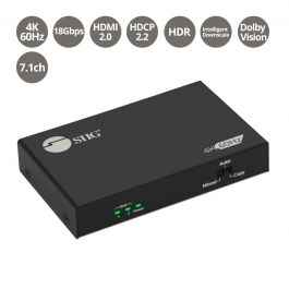 2 Port HDMI 2.0 HDR Splitter with EDID & Downscaler