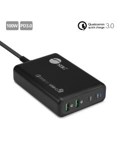 200W GaN PD Charger with Charging Display - 3C2A - Maximum 200W output  totally - USB-C1/C2/C3 up to 100W - USB-A1/A2 up to 22.5W - USB-C Power  Adapter