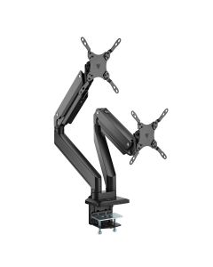 Dual Monitor Heavy-Duty Premium Aluminum Gas Spring Desk Mount - up to 43", VESA 75x75, 100x100, 200x200mm