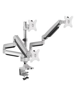 Triple Monitor Aluminum Gas Spring Desk Mount - 13" to 32" - 15.4 lbs each- Detachable VESA plate