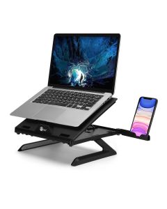 Adjustable Riser Stand Holder for Laptop & Smart Phone, Fits Laptop Size up to 17", Max Load 22Ibs, 9-level tilt adjustment, Foldable