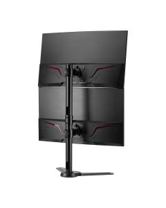 Freestanding Adjusting Vertical Dual Monitor Steel Stand- 17" to 32"- Max Load 19.8 lbs Each