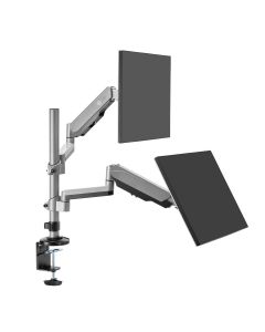 Dual Stacked Monitor Arm Desk Mount - 17" - 32" - Max Load 19.8lbs each - VESA 75/100mm