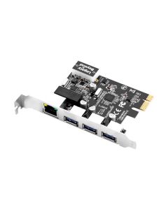 USB 3.0 3-Port Hub with LAN PCIe Host Card