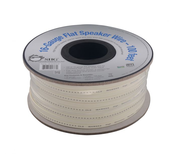 Crutchfield Flat Speaker Wire (100-ft. roll) 16-gauge wire at