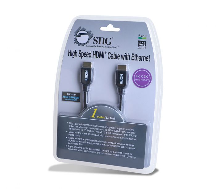 Gemoedsrust herberg ballon 1 Meter - High Speed HDMI Cable with Ethernet