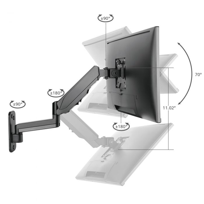 XCD Ultimate Wall Mount Gas Monitor Arm - JB Hi-Fi