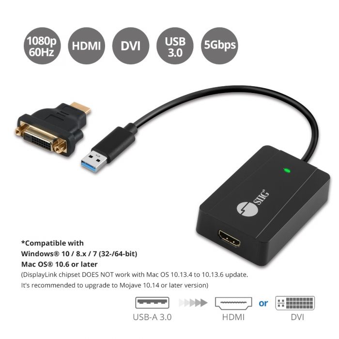 USB 3.0 to HDMI/DVI Video Adapter Pro
