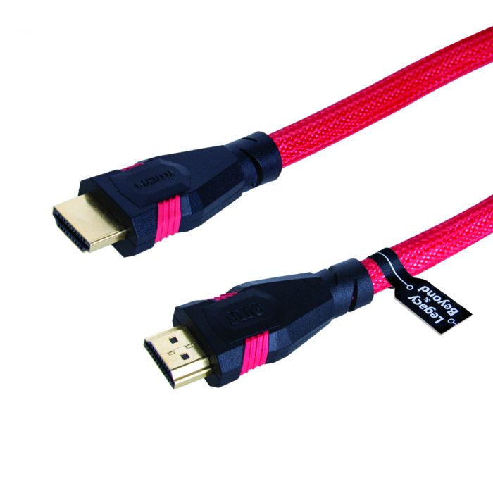 Braided High Speed HDMI Cable with Ethernet 4Kx2K Red Color - 5M
