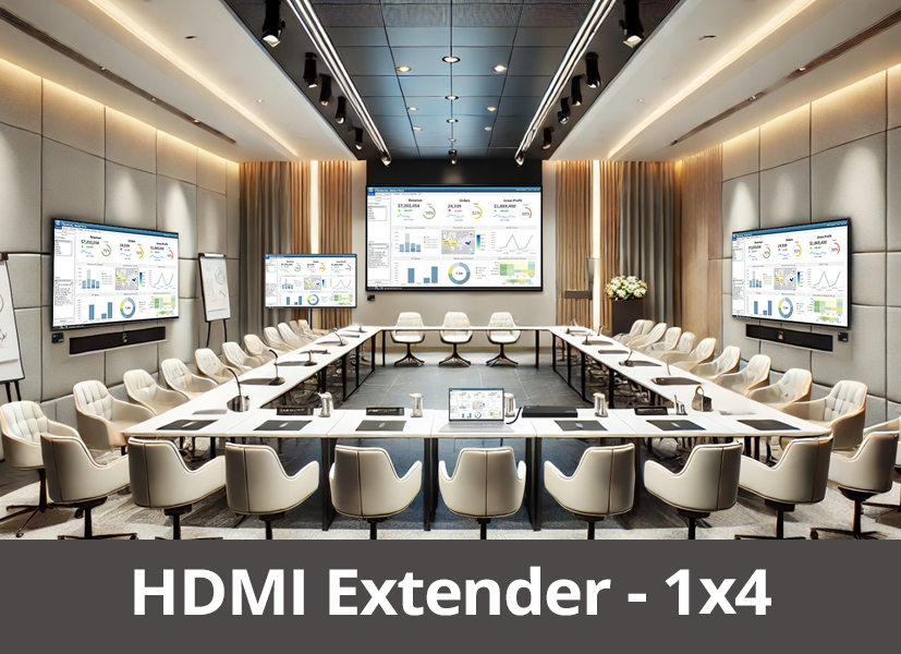 HDMI extender 1x4