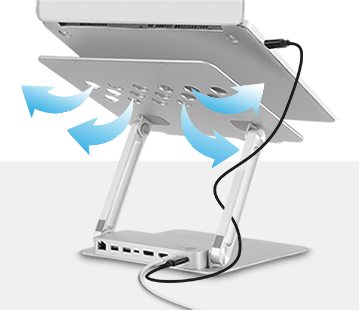Laptop Stand Aluminum Ventilation and Cooling Multi-Function Digital  Creative St